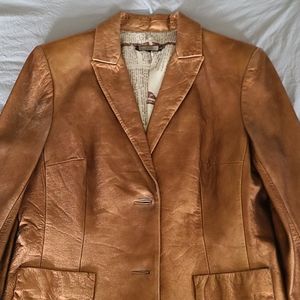 Leather blazer